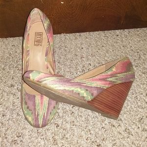 Aztec pastel wedge heels